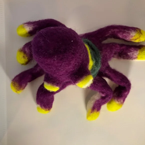 OOAK Hand-Felted purple octopus teacher art Waldorf fantasy ocean storytelling